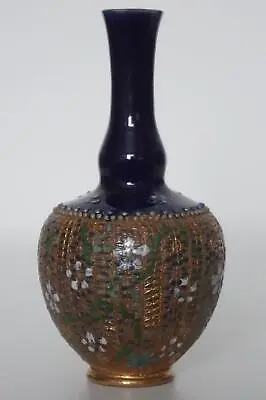 Buy Antique Doulton Lambeth Miniature Vase - Chine Slaters Patent Body - C.1905 • 75£