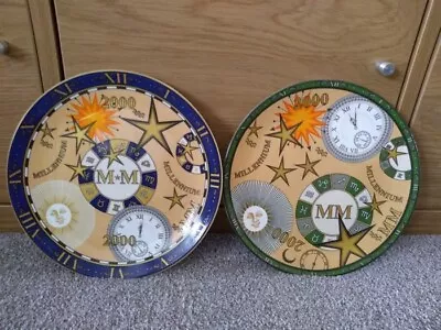 Buy Pair Of Sutherland Fine Bone China Blue & Green 'Millennium Collection' Plates • 9.99£