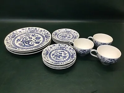 Buy 14 Pcs Vtg Ming Tree 8703 White & Blue Porcelain Dinnerware ~ Made In Japan • 27£