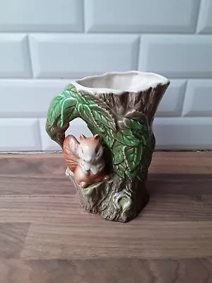 Buy Eastgate Withernsea Vintage Fauna Squirrel Design Pottery Vase • 8£