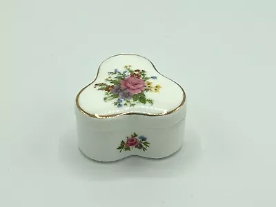 Buy Vintage Fine Bone China Made In England Trefoil Shaped Trinket Box (68) • 3.99£