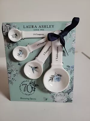 Buy Laura Ashley 70 Years Porcelain Measuring Spoons Set Floral Bird Butterfly New • 10.99£