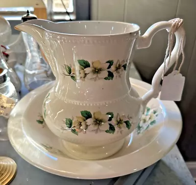 Buy Vintage Lord Nelson Pottery Pitcher & Bowl | Floral Pattern • 28.91£