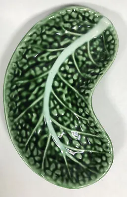 Buy Vintage Leaf Pattern Ceramic Dish F Subtil Portugal P6 John Buck Kidney Shaped • 14.99£