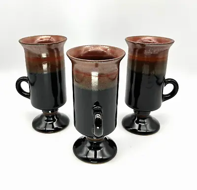 Buy Otagiri Irish Coffee Pedestal Mugs 8oz Ombré Brown Orange Set Of 3 Vintage • 28.49£