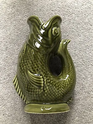 Buy Dartmouth Pottery Vintage Green Gurgling Fish Jug Vase 23cm • 34.95£