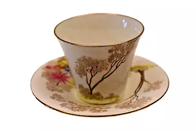Buy Vintage Shelley Bone China Tea Cup Saucer Sipper Cup England Tree Flower Design • 93.60£