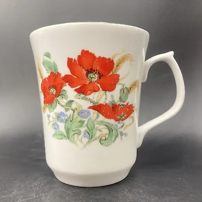 Buy Vintage Duchess Red Poppies Fine Bone China Mug Made In England  • 19.90£