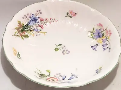 Buy Shelley  Cereal Bowl 7  Wild Flowers 13668 Dainty Shape Green Trim 1950s England • 12£