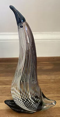 Buy Murano Art Glass Vintage Penguin Bird Figurine Sculpture 10” • 64.73£