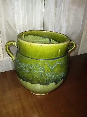 Buy Ceramic Green Pot Handmade Artist Signed By W. Carl • 10.53£