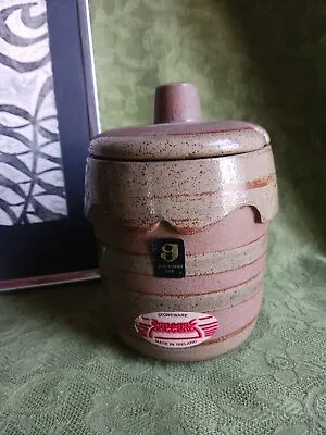 Buy Vintage Donegal Irish Stoneware Pottery Small Pot With Stickers Guaranteed Irish • 17.06£