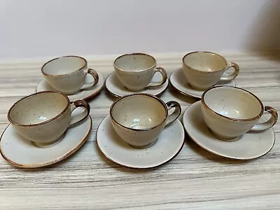Buy 6 X Grayshott Studio Pottery Ceramic Stoneware Small Cups Espresso & Saucers • 25£