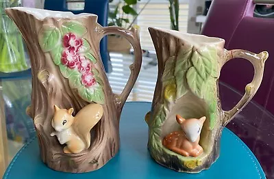 Buy TWO VINTAGE FAUNA ROYAL TREE JUGS (ONE HORNSEA)  And  (ONE WITHERNSEA EASTGATE)  • 30£