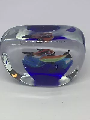 Buy Small Glass Fish Aquarium Paperweight • 8£