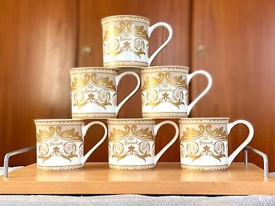 Buy Harrods Coffee Mug Grey Wings Set Of 6 Fine Bone China Tea Coffee Ideal Gift • 49.99£