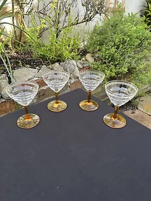 Buy A Set Of Four Art Deco Cocktail Glasses • 30£
