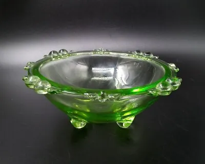 Buy Vintage Sowerby Green Glass Art Deco Dessert Bowl/Dish C. 1930, Pattern 2644 • 9.75£