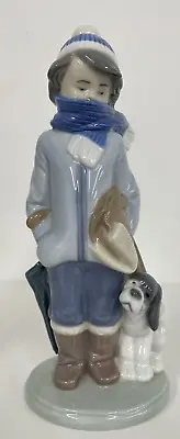 Buy LLadro Boy With Hat Scarf Dog 5220 H 20cm #D1 • 10.50£