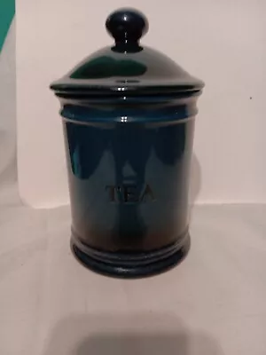 Buy Rare Vintage Hornsea Pottery Rhapsody Blue/Green Tea Caddy Container  8  Tall • 12.99£