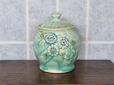 Buy Arthur Wood Pottery Preserve Pot Victory Green Floral • 13.50£
