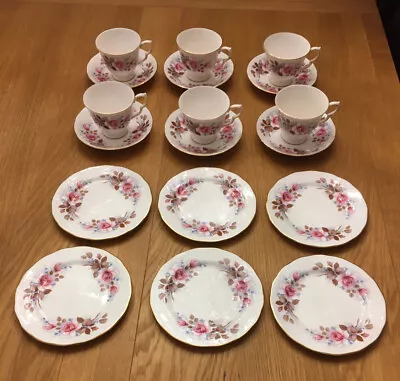 Buy 6 X Queen Anne ENGLISH BONE CHINA TRIOS, Cups, Saucers And Tea Plates • 60£