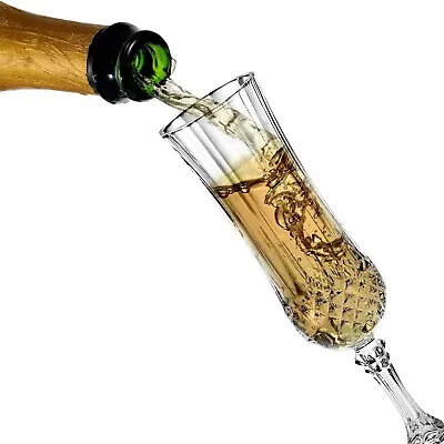 Buy Set Of 6 Champagne Glasses Lead-free Crystal Glass Diamond Glass  • 16.99£