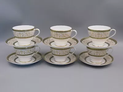 Buy Set Of Six Minton Aragon Tea Cups And Saucers. • 44.99£