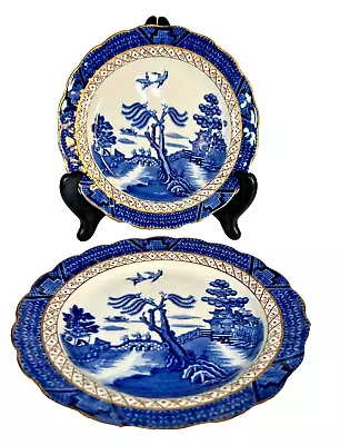 Buy 1912 Booths Real Old Willow Porcelain English China - A8025  2 Desert/Pie Plates • 28.77£