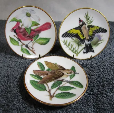 Buy 3 Lovely Vintage Franklin Porcelain Song Birds Colin Newmann Bird Plates • 6.95£