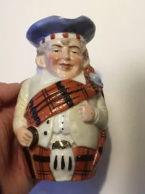 Buy Antique 19th C Scottish Character Jug German Porcelain Victorian Scotland Tartan • 42£