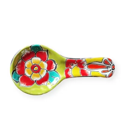 Buy Talavera - Style Hand Painted Flat Spoon Rest Art Folk • 12.45£