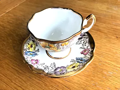 Buy Barberry Salisbury Fine Bone China Orange Floral Tea Cup And Saucer Set • 16.99£