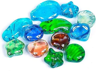 Buy Glass Pebbles Vases Stones Beads Nuggets Gems For Home Weeding Decoration 180pc • 7.49£