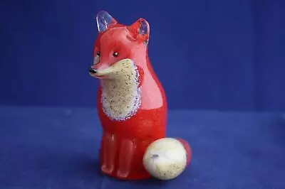 Buy Langham Glass Hand-made Crystal Small Fox Sitting - Brand New / Boxed • 46.95£
