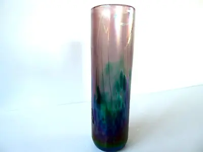 Buy PHOENICIAN MALTA ART GLASS CHIMNEY VASE With LABEL And SIGNED • 21.50£