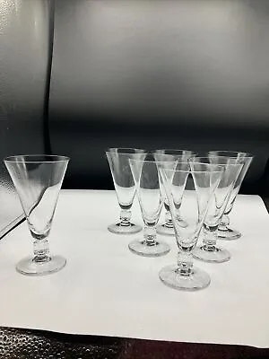 Buy Seven Hard To Find Vintage Cambridge Cube Crystal Goblets, Excellent Condition • 55.03£
