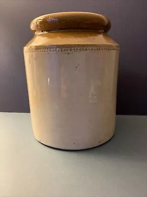 Buy Large Vintage Salt Glazed Stoneware Storage/Utensil Jar/Pot Kitchen 7.5”/19.5cm • 12.50£