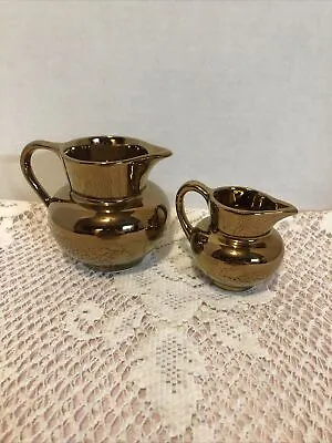 Buy Grays Pottery Stoke On Trent England-Set Of 2 Copper Luster Pitchers • 18.87£