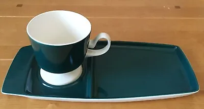 Buy Fab Vintage Carlton Ware Retro Dark Green Cup And Tray Style Saucer / Side Plate • 14£