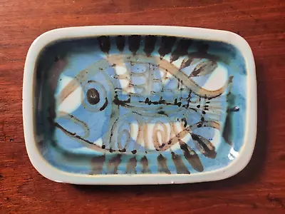 Buy TREMAEN POTTERY NEWLYN CORNWALL Rectangular Ceramic Fish Dish 7  X 4¾  • 25£