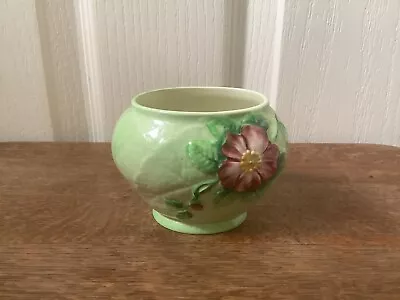 Buy Vintage Ceramic Carlton Ware Wild Rose Sugar Bowl Green Leaf Australian Design • 0.99£