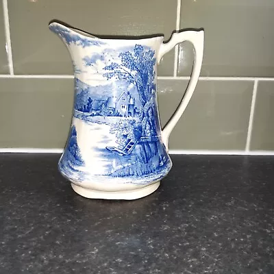 Buy Alfred Meakin Tintern Blue And White Pitcher/jug Staffordshire China. • 20£