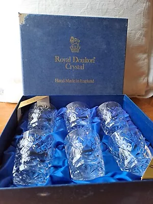 Buy Royal Doulton Crystal Glasses. Set Of 6. Small Tumbler. • 49£