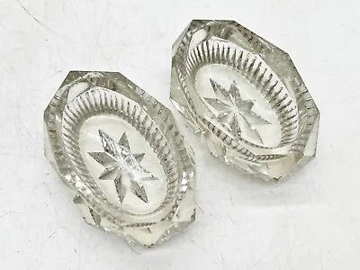 Buy Vintage Pair Of Cut Glass Condiment Pots Early Century • 24.99£