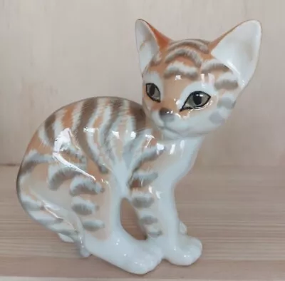 Buy Vintage USSR Lomonosov Porcelain Cat  Kitten Figurine Excellent Condition • 12.99£