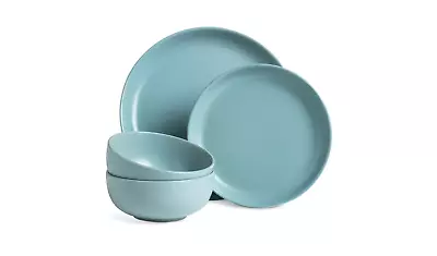 Buy 12 Piece Dining Set Coloured Crockery Dinner Plates, Side Plates, Cereal Bowls • 49.99£