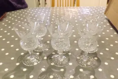 Buy Edinburgh Crystal Glass Thistle Design 6 Sherry Glasses A+condition 2.5ozs 11cms • 149.99£