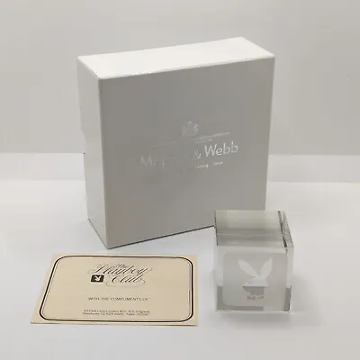 Buy Rare Mappin & Webb Paperweight, Etched Crystal Glass, Playboy Club, Boxed • 476£