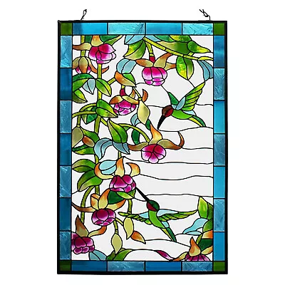 Buy Hummingbird Stained Glass Window Hangings Bird Suncatcher Panel Windows Decor UK • 11.63£